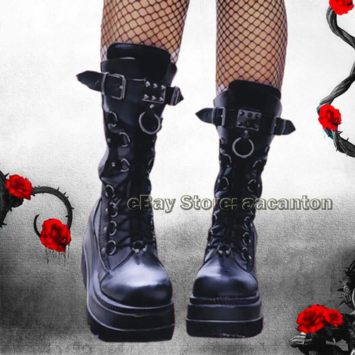 Stivali moto punk gotici