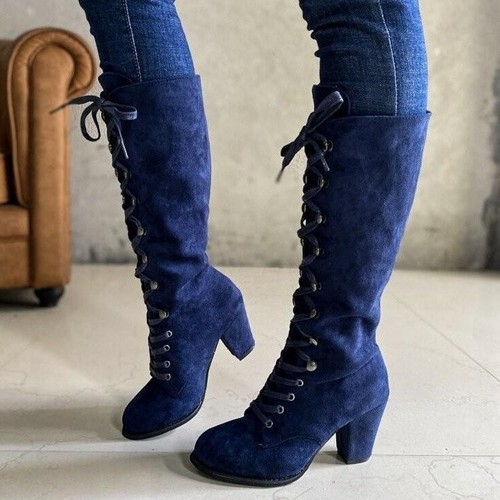 Stivali donna stringati - , tacco